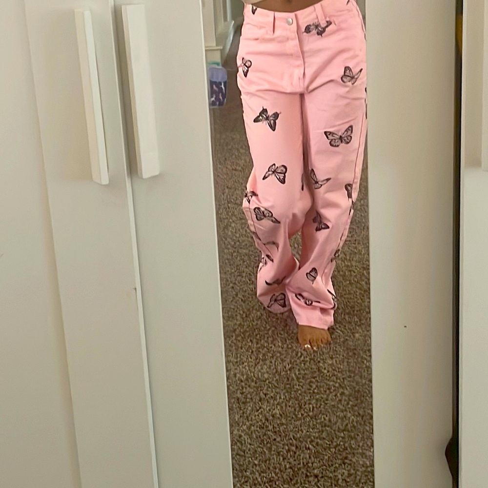 High Waist Butterfly jeans